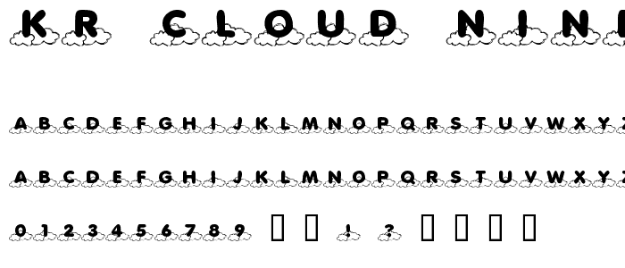 KR Cloud Nine font